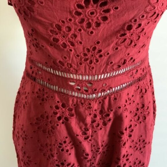 Lovers + Friends Naya Off The Shoulder Jumpsuit One Piece Deep Red M - Picture 6 of 12